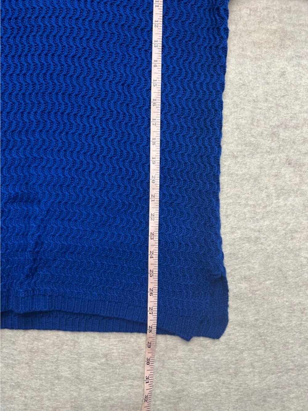 Vintage ShipnShore Sport Tunic Sweater Knit Blue Acrylic Shoulder Pads Large - Picture 8 of 8